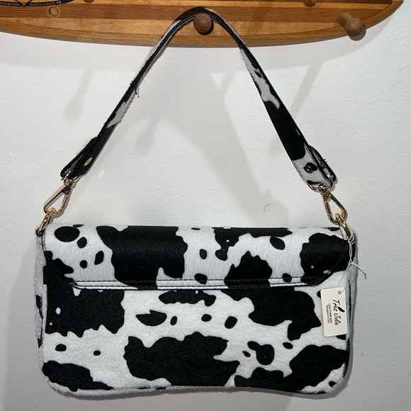 NWT TRES JULIE COW PRINT PURSE - Picture 2 of 2